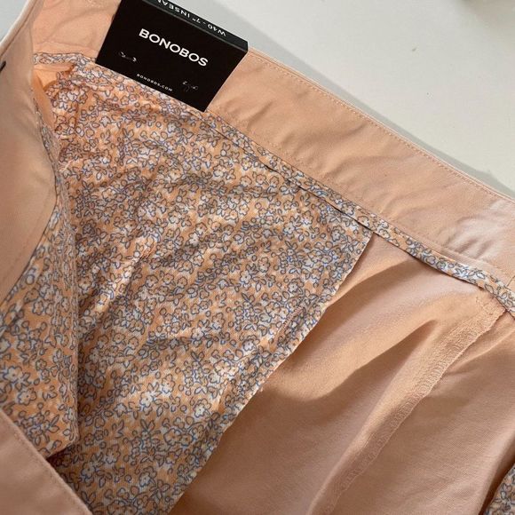 Bonobos Chino Shorts Cockatoo Blush Pink 7" Men's Size 40 NWT - Picture 12 of 13